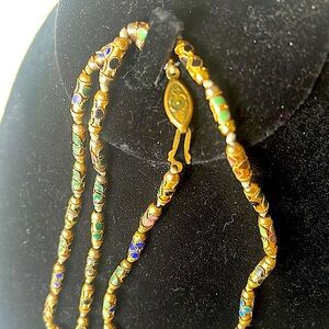 #Vintage cloisonné necklace